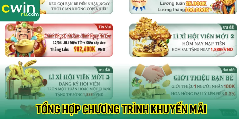 Tổng hợp các chương trình khuyến mãi cho tân binh lẫn hội viên lâu năm